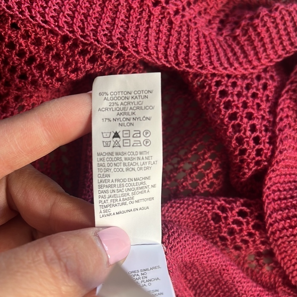 Lucky Brand Mesh Net Open Front Cardigan - image 7